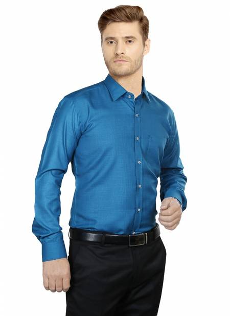 Outluk 1425 Office Wear Cotton Mens Shirt Collection 1425-BOTTLE BLUE